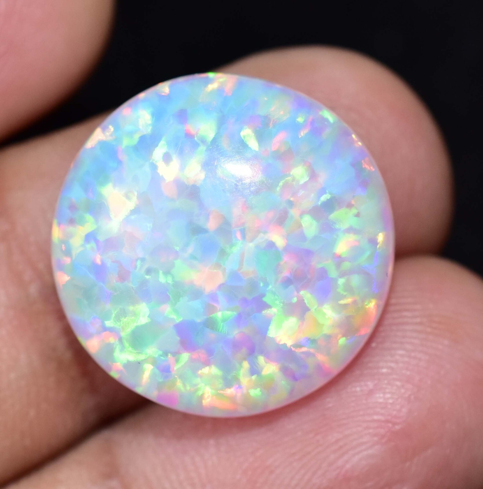 12.80 Ct Natural Ethiopian Fire Opal Certified Play of Color Untreated Gemstone