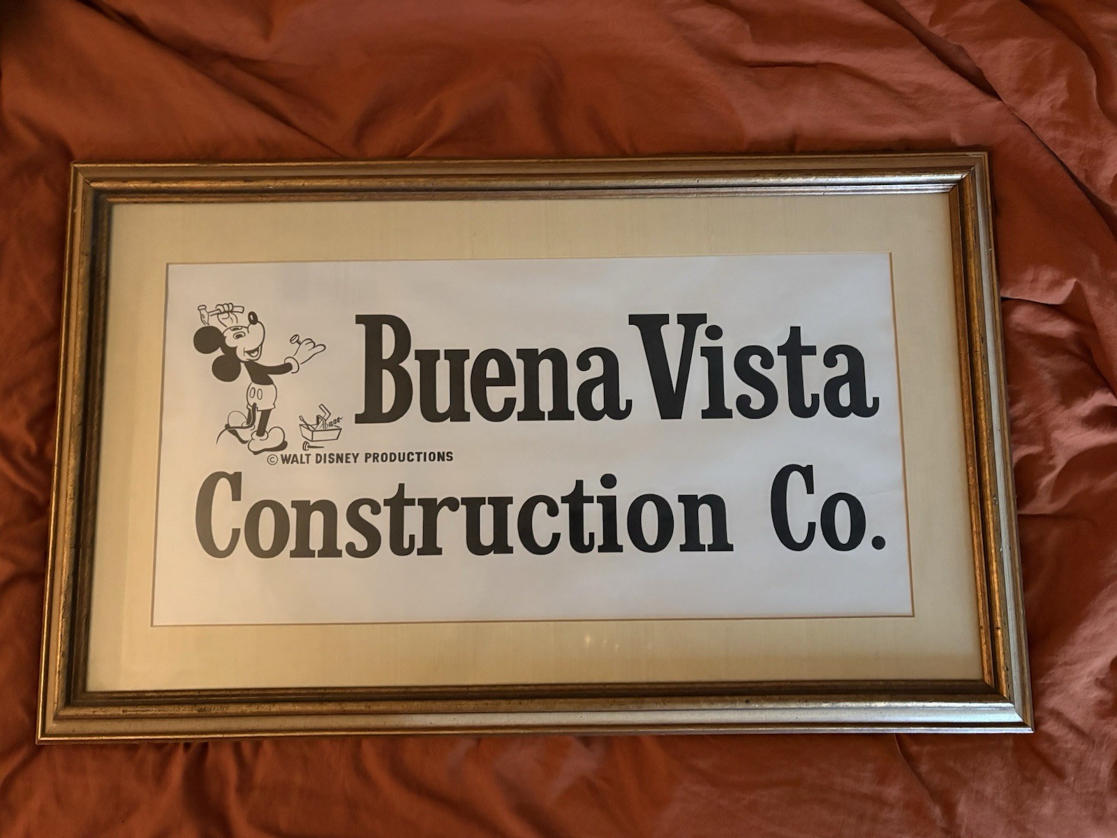 RARE 1970’s Magnet for Disney Buena Vista Construction Co. Vehicles ~ Framed