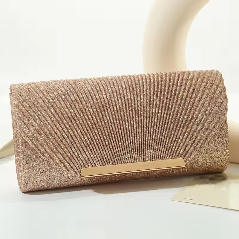 Elegant Glitter Clutch Bag Evening Party Purse Wedding Bridal Envelope Handbag