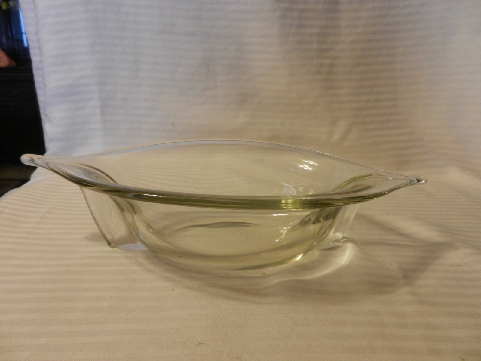 Vintage Clear Oval Glass Candy Dish or Vegetable Dish 10.75\