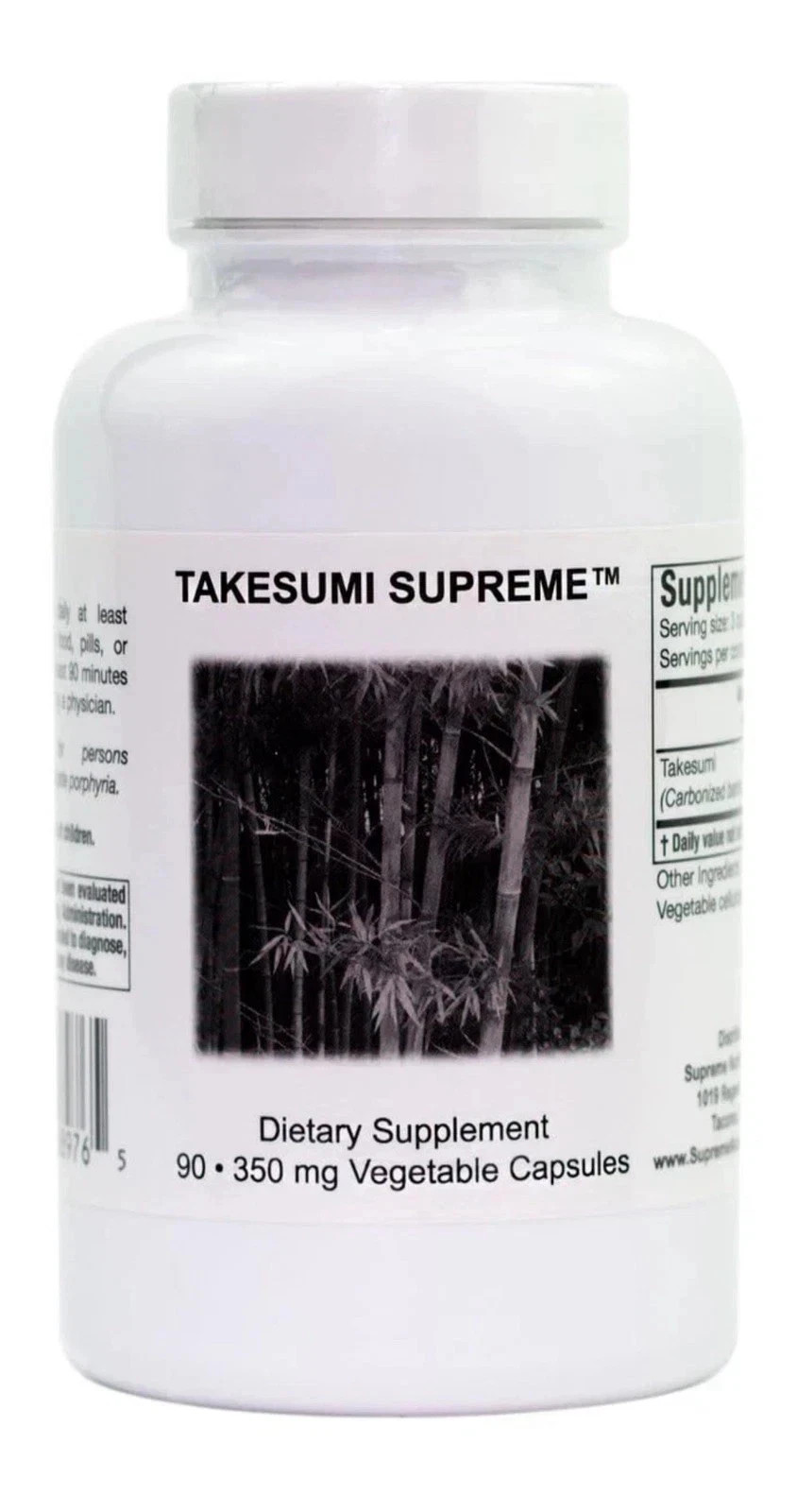 Supreme Nutrition Takesumi Supreme, 90 Pure Activated Bamboo Charcoal Capsules