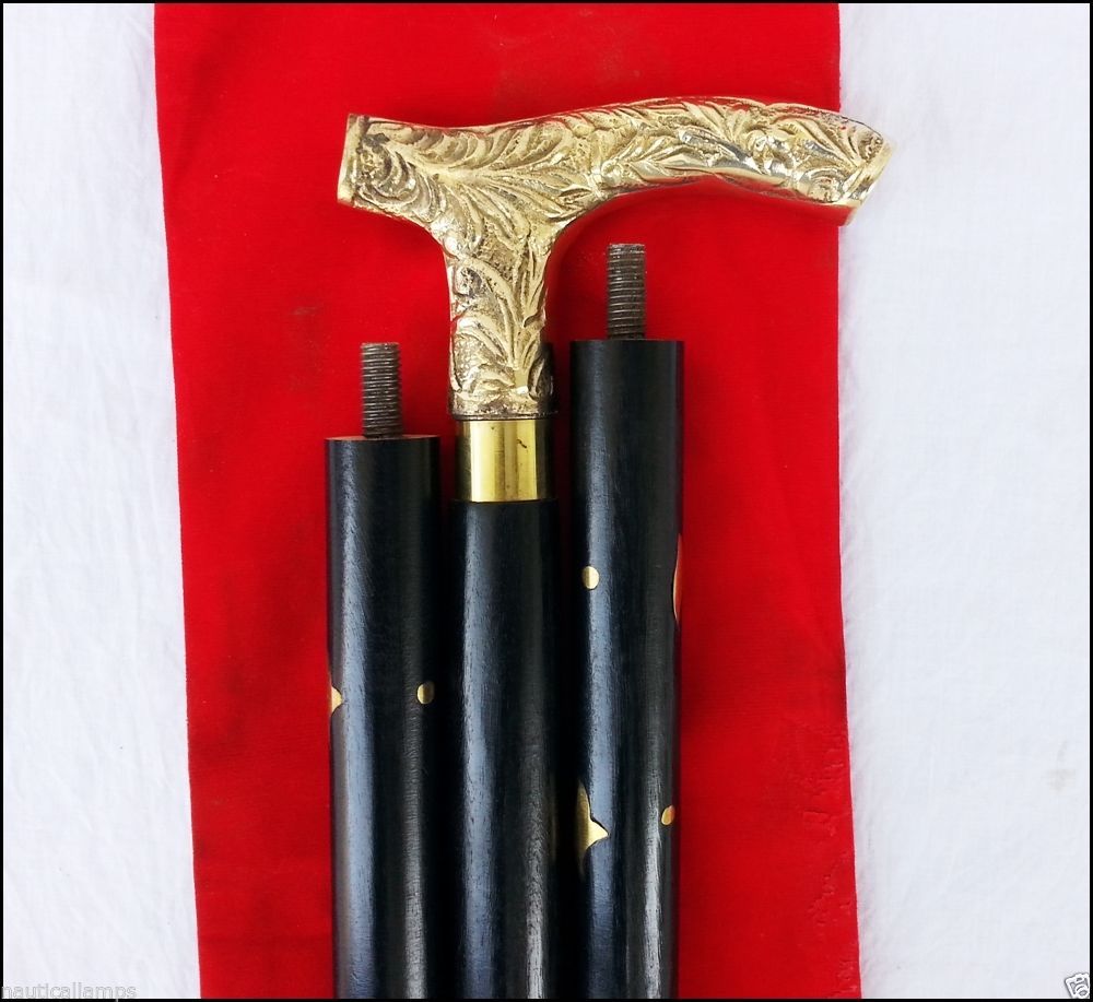 Victorian Style Designer Engraved Handle Victorian Wooden Walking Stick Cane