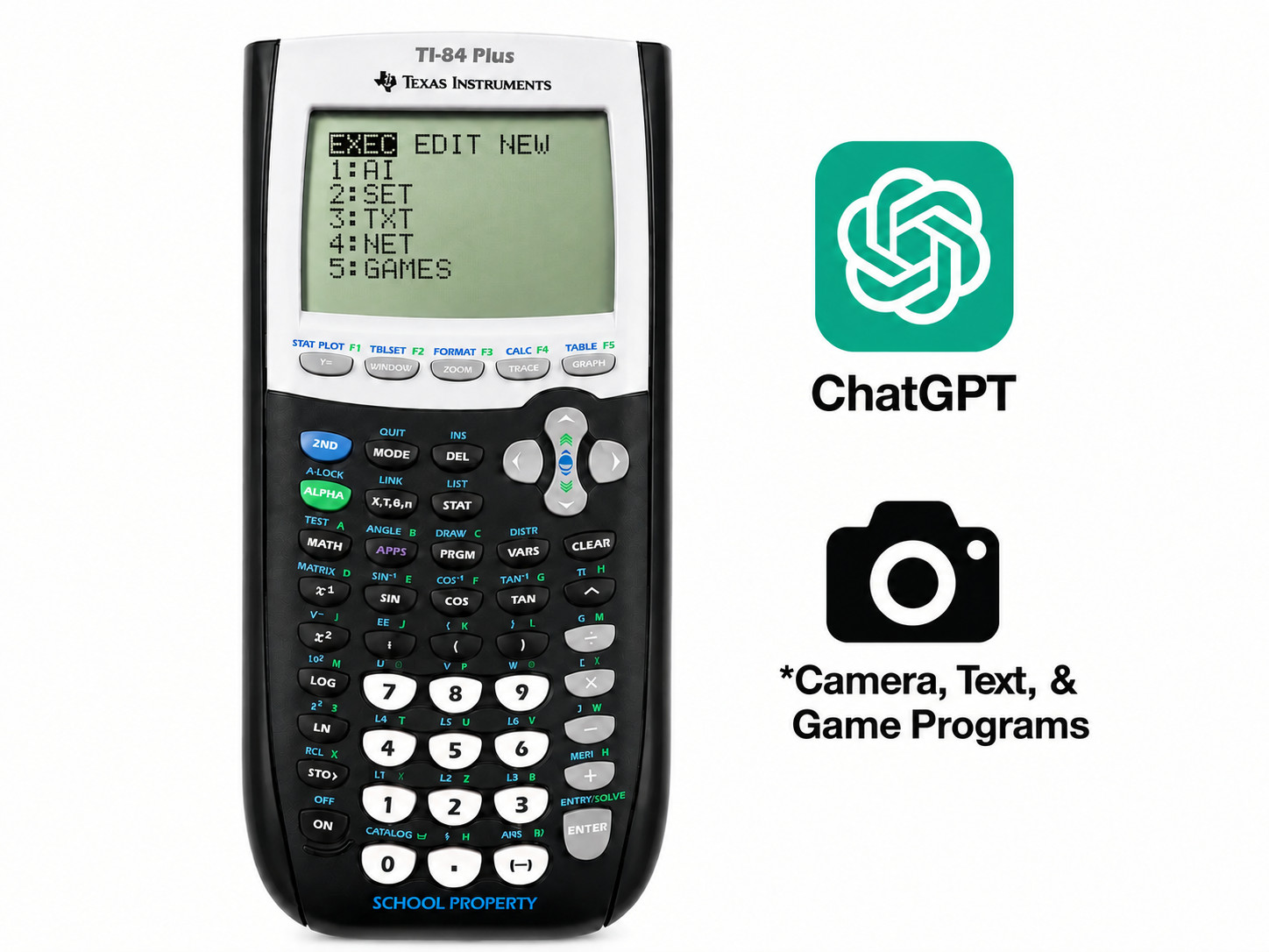 TI-84 Plus AI Calculator w/ Games & ChatGPT + 5MP Camera TI-84 Plus AI Calculator w/ Games & ChatGPT + 5MP Camera