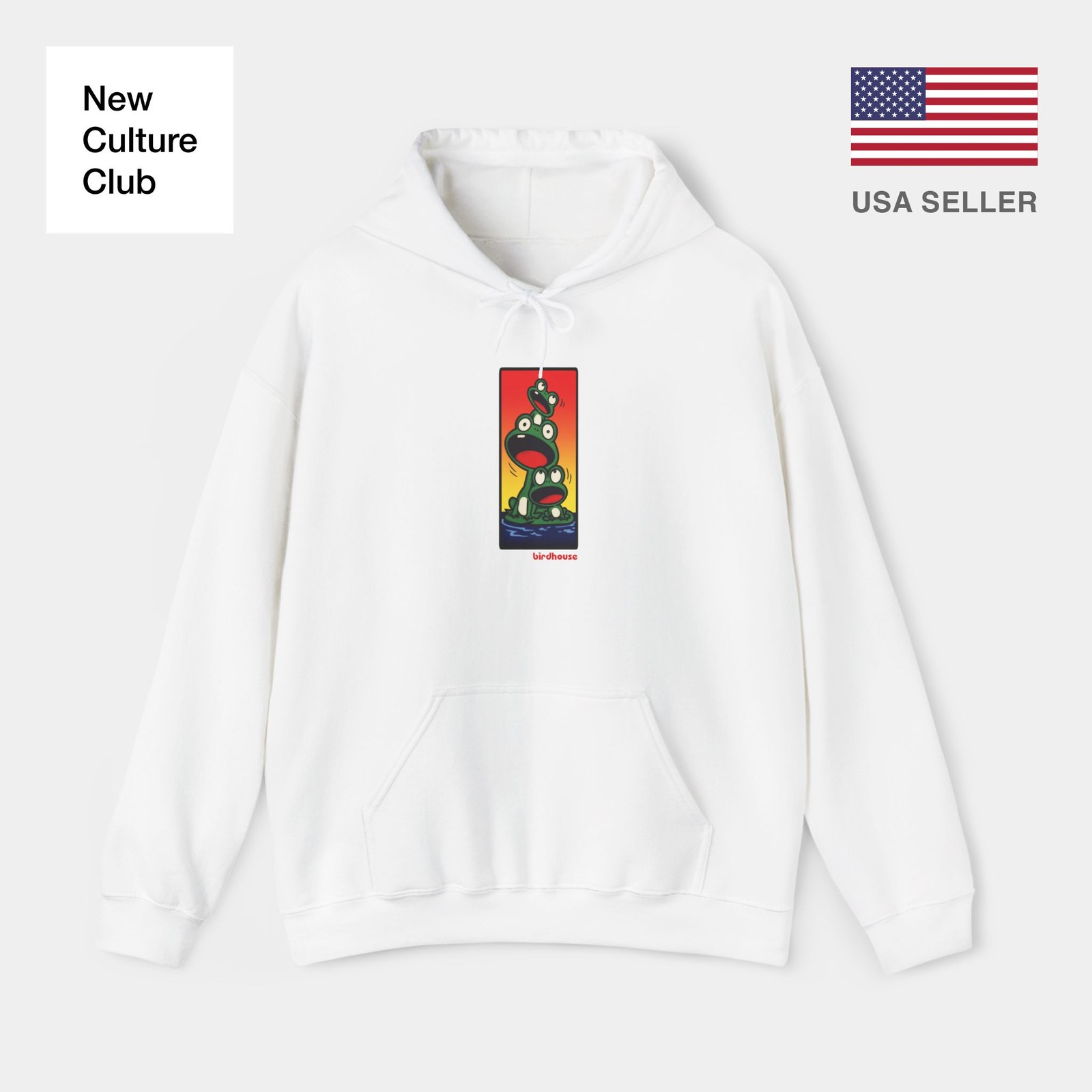 Frogs 1996 Birdhouse Willy Pro Santos Classic Skateboards Hoodie Print