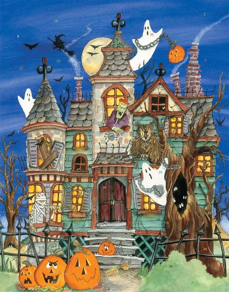 Haunted House Countdown Calendar Halloween Decoration