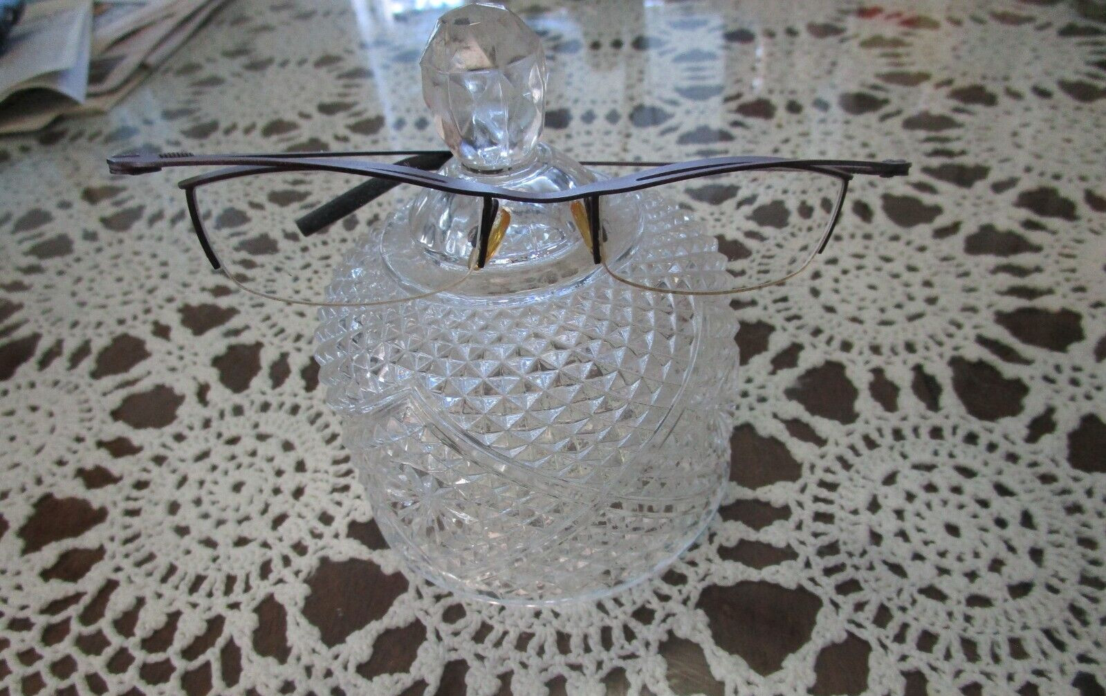 Original THEO DESTREE Glasses Metal Lavender Half-Moon Frame 244 Belgium