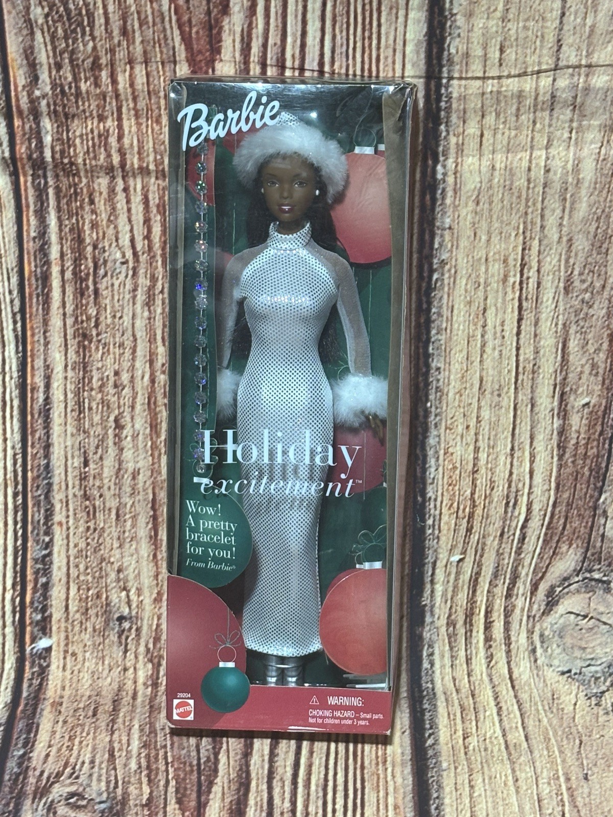 Vintage 2001 Mattel Holiday Excitement Barbie African American #29204 Vintage 2001 Mattel Holiday Excitement Barbie African American #29204