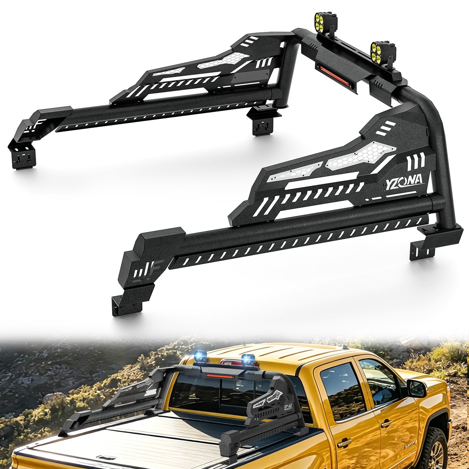 YZONA Adjustable 56''-64'' Truck Sport Roll Bar For Tundra/Titan/Frontier YZONA Adjustable 56''-64'' Truck Sport Roll Bar For Tundra/Titan/Frontier