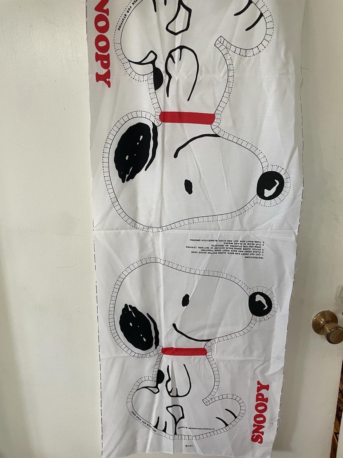 VINTAGE 1980'S SNOOPY CUT AND SEW STUFFED 18