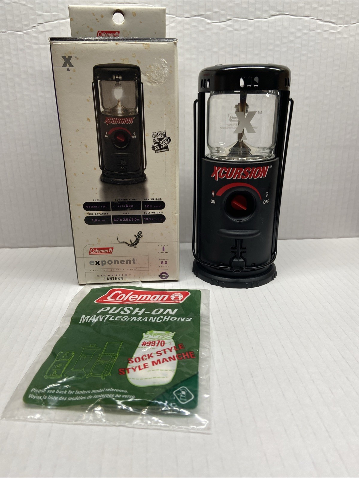 Coleman Exponent Xcursion Lantern Model 9970-725 Vintage Camping w/ Box