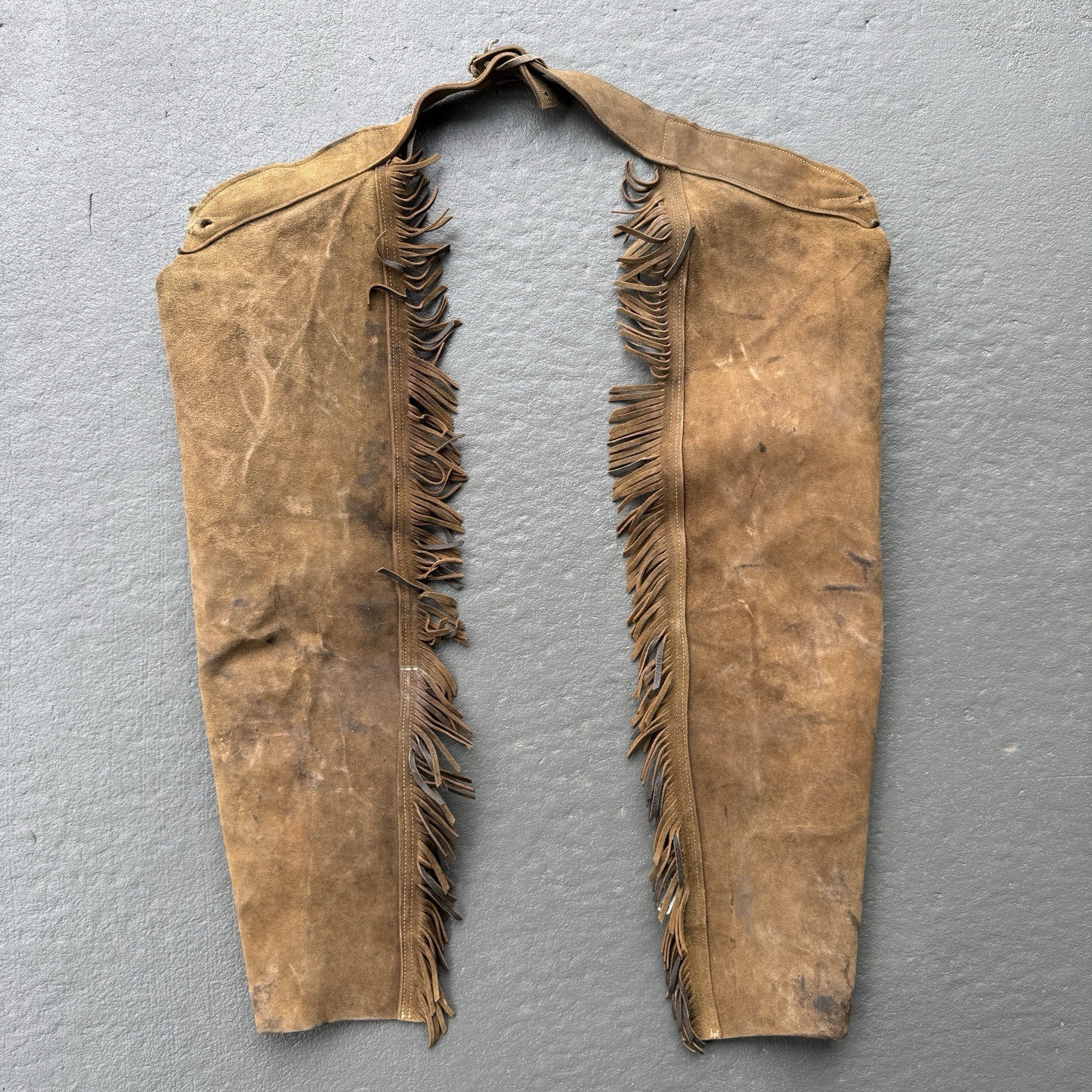 Vintage Leather Chaps Fringe Lenzip Zipper USA Cowboy Cattle Ranch Vintage Leather Chaps Fringe Lenzip Zipper USA Cowboy Cattle Ranch