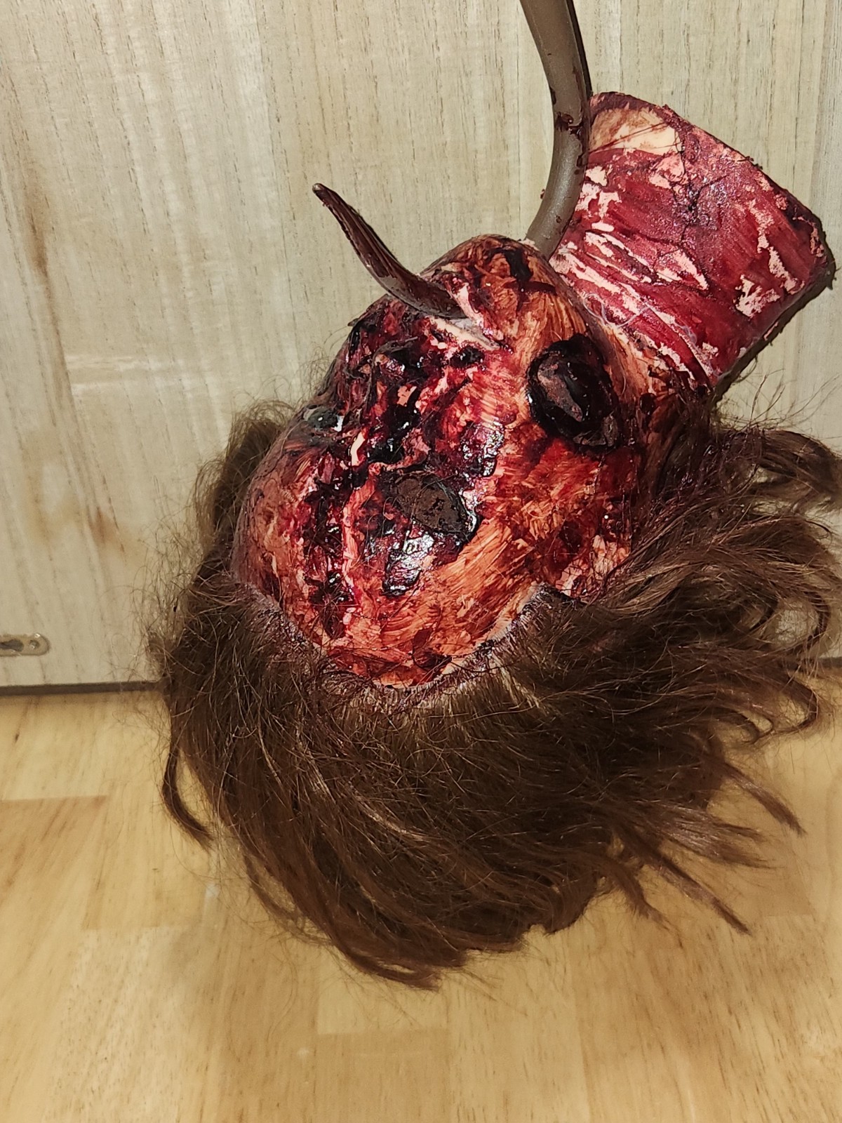 Bloody Severed Mannequin Head Prop Custom Horror Halloween Haunted House Decor