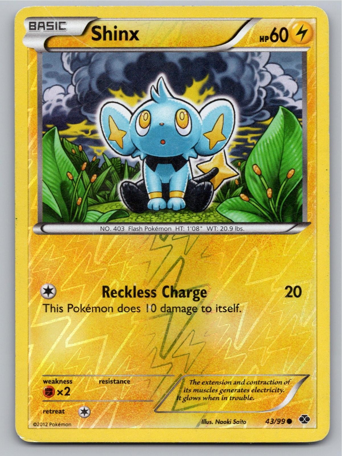 2012 POKEMON SHINX NEXT DESTINIES 43/99 REVERSE HOLO C MP A90618 FREE S&H