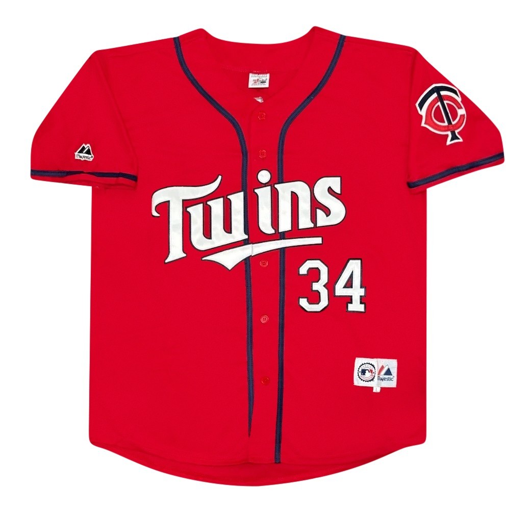 Kirby Puckett Minnesota Twins Red Jersey w/ Team Patch Men’s Size Large Kirby Puckett Minnesota Twins Red Jersey w/ Team Patch Men’s Size Large