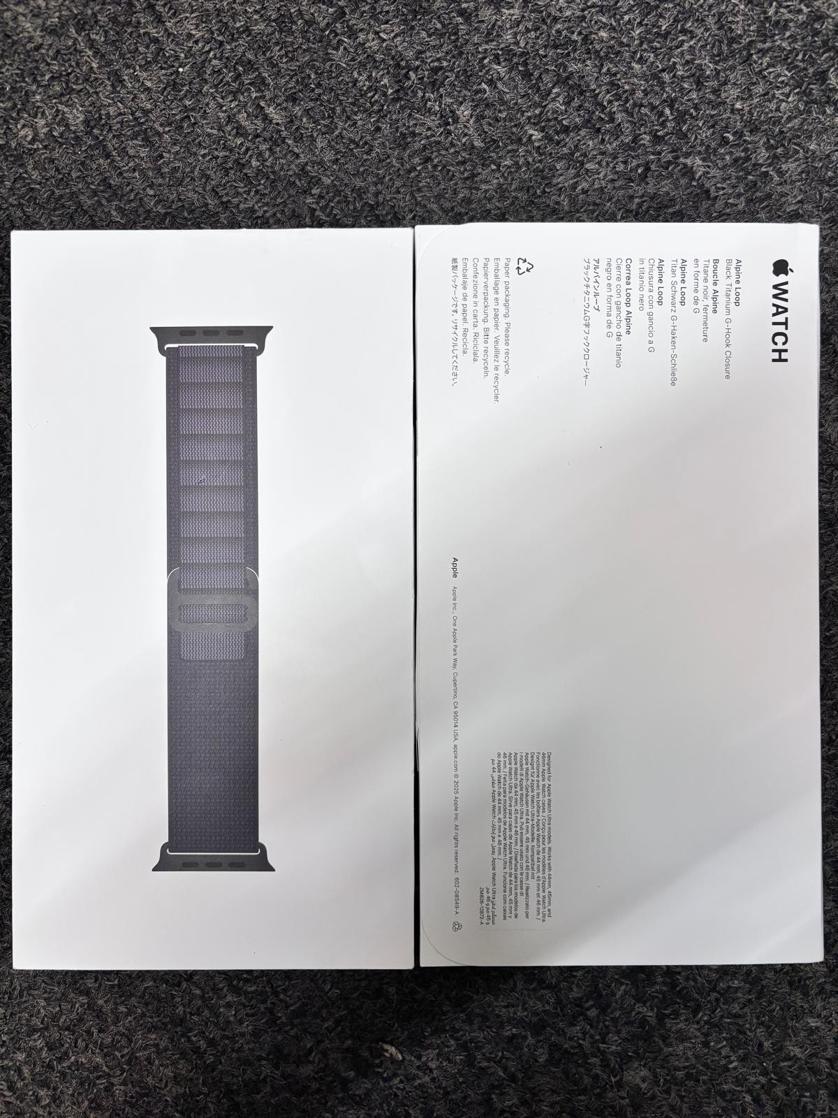 Genuine Apple Watch Band Alpine Loop (49mm) Black- Medium (Fits 145mm - 190mm) Genuine Apple Watch Band Alpine Loop (49mm) Black- Medium (Fits 145mm - 190mm)