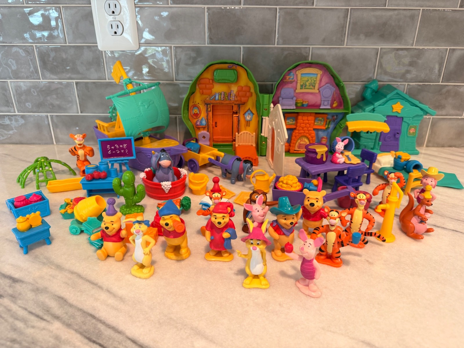 Vintage  1990s Mattel Disney Winnie the Pooh Toy Lot * READ*