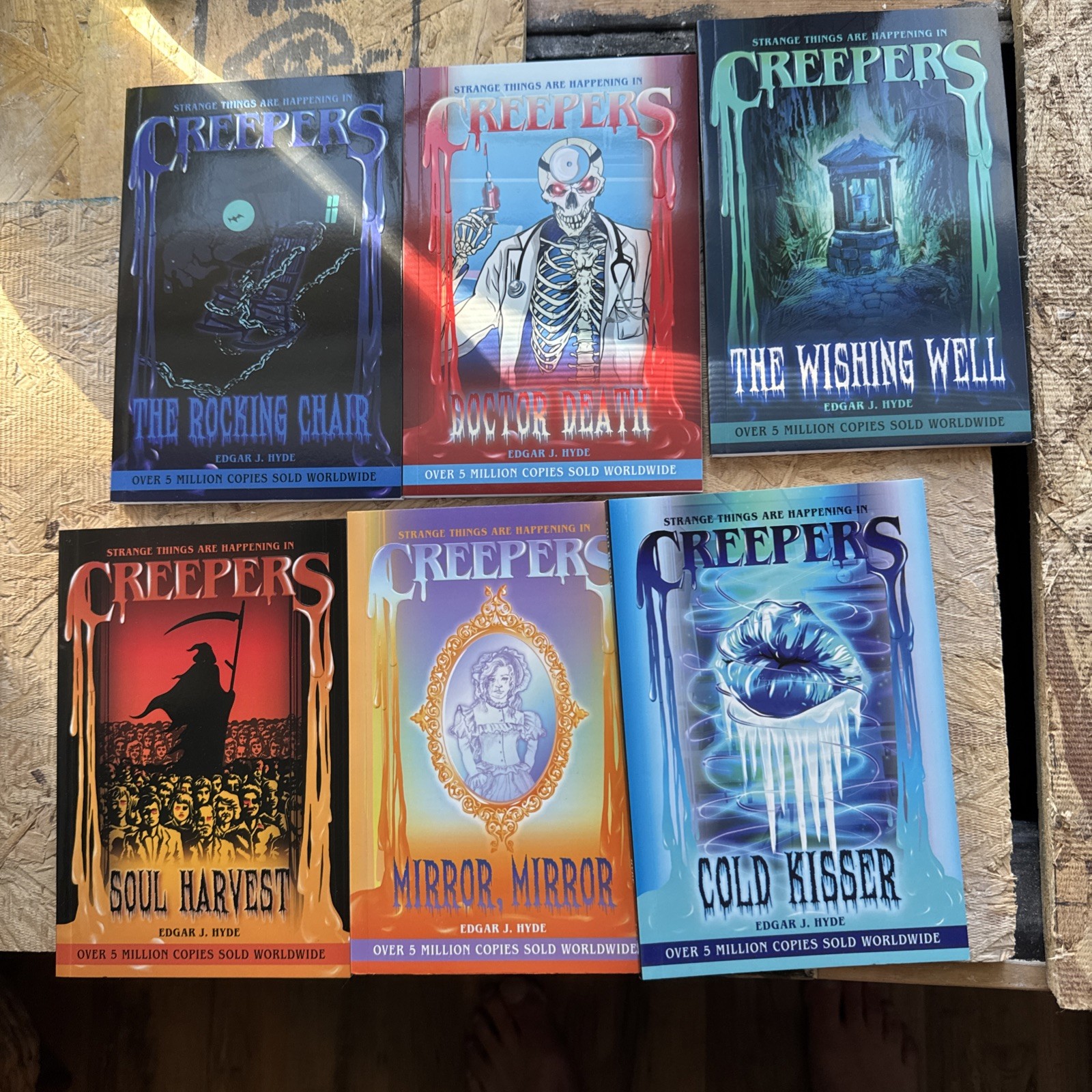 Creepers By Edgar J. Hyde Books lot (6) Horror Kids Books rocking chair doctor 