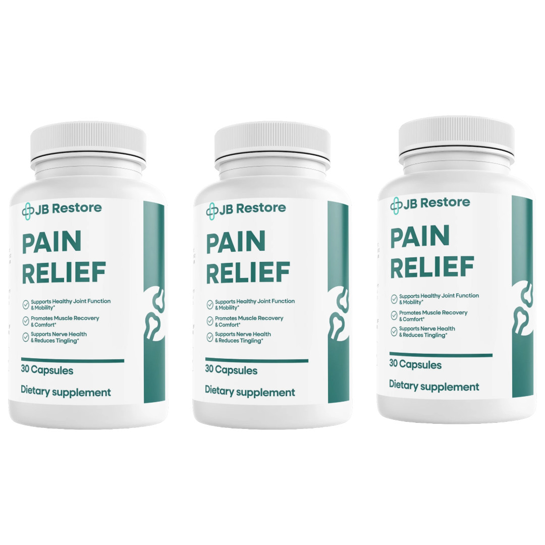 JB Restore Pain Relief Joint Function Support Supplement 30 Capsules Bundle of 3 JB Restore Pain Relief Joint Function Support Supplement 30 Capsules Bundle of 3