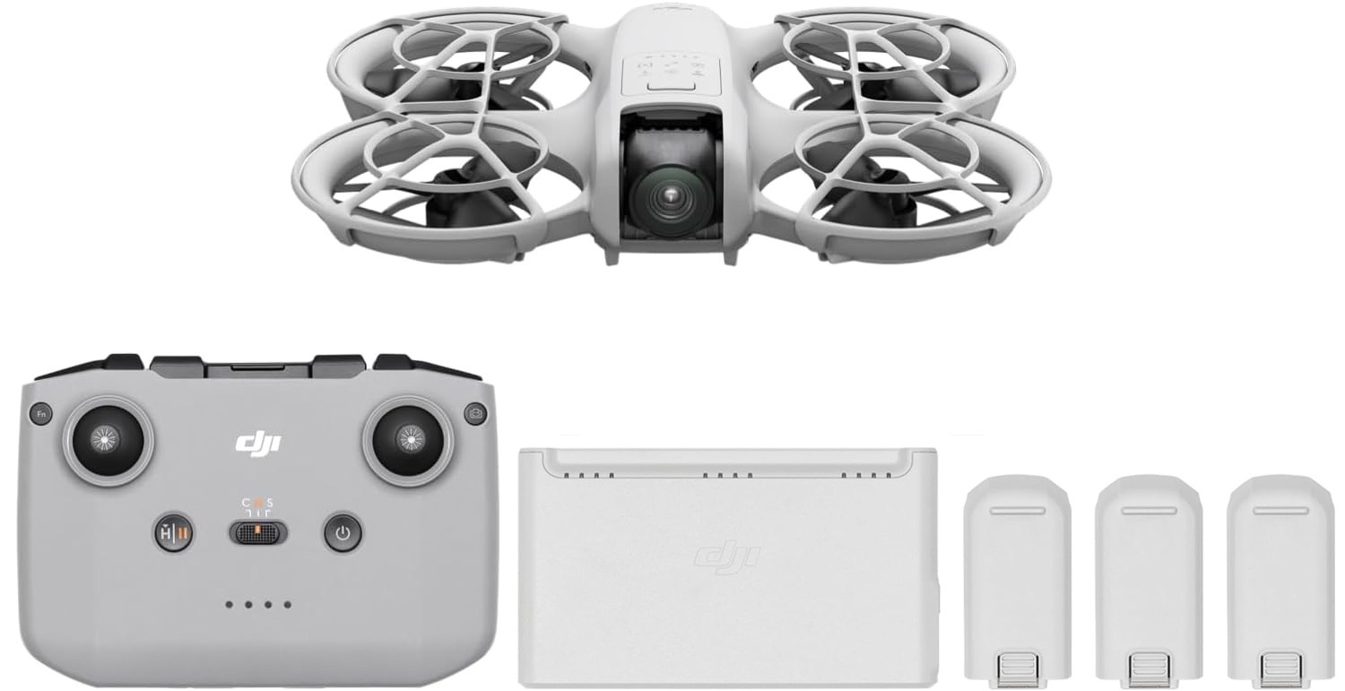 DJI Neo Fly More Combo,Mini Drone 4K UHD Camera,135g Self-Flying Drone,3 Battery
