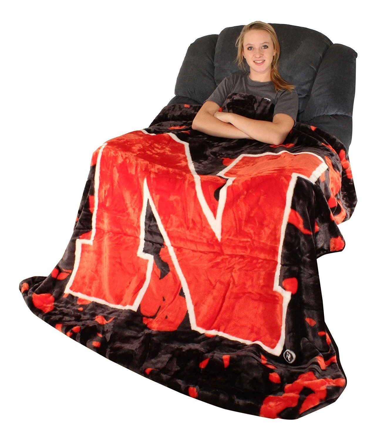 Everything Comfy Nebraska Cornhuskers Soft and Warm Huge Raschel Throw Blanket,