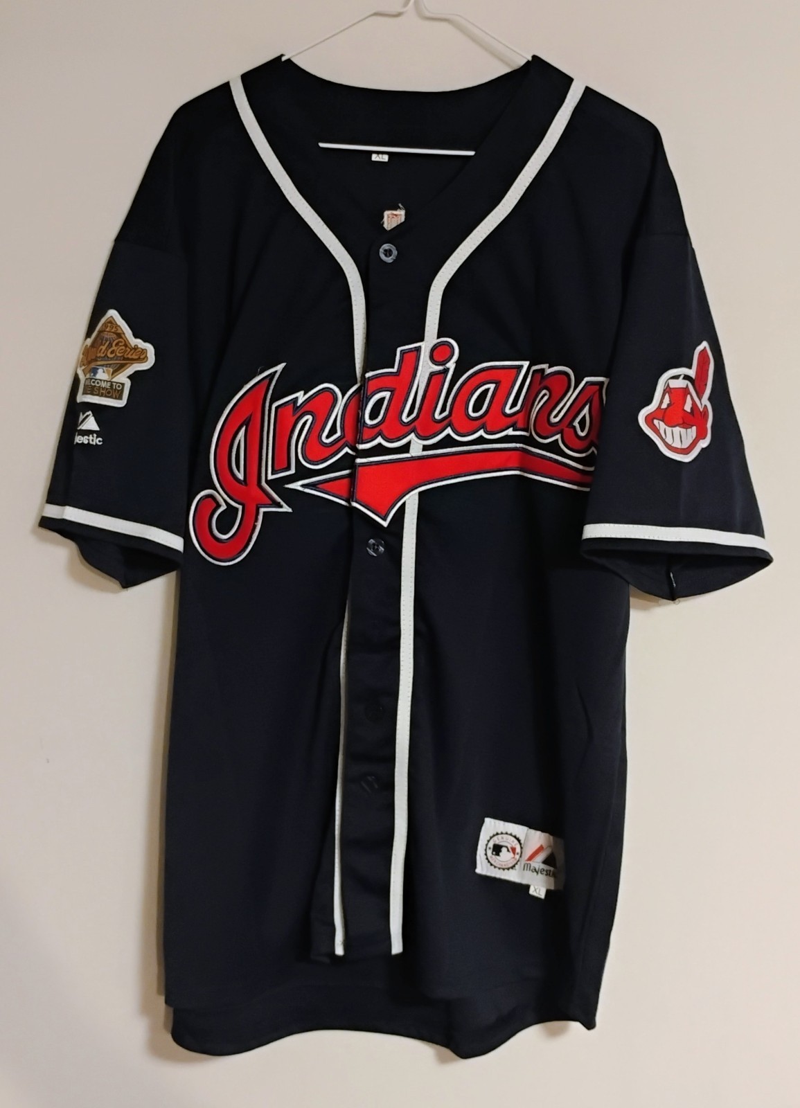 Cleveland Indians 1995 World Series Albert Belle Jersey Size L Blue Cleveland Indians 1995 World Series Albert Belle Jersey Size L Blue
