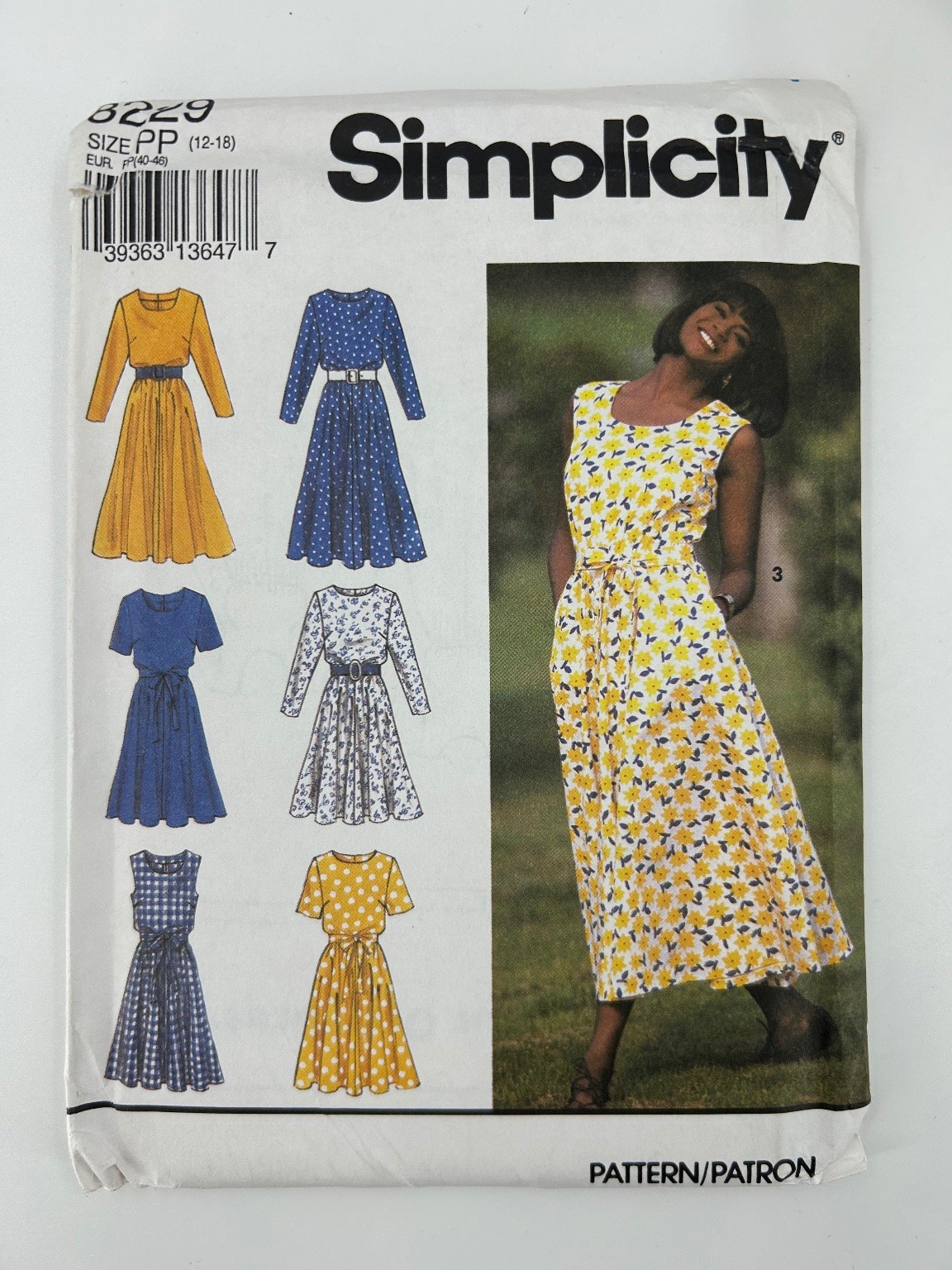 Simplicity 8229 Misses Dress Sewing Pattern Size 12-18 Loose Fit 90s Simplicity 8229 Misses Dress Sewing Pattern Size 12-18 Loose Fit 90s