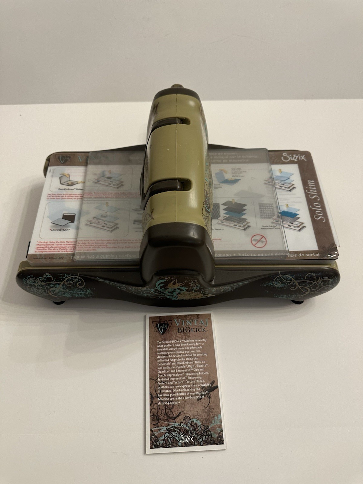 Sizzix Vintaj Big Kick Die Cut Embossing Machine Jewelry Scrapbook Used Sizzix Vintaj Big Kick Die Cut Embossing Machine Jewelry Scrapbook Used