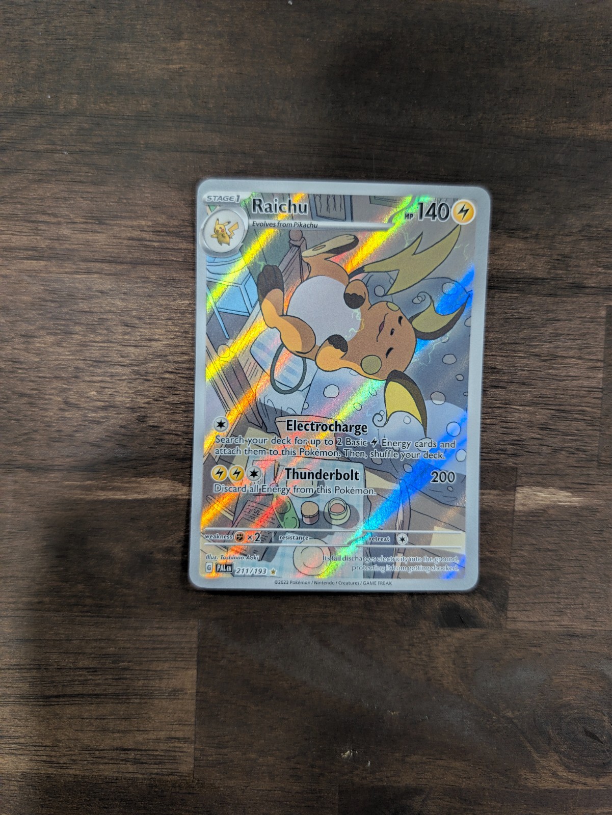 Raichu 211/193 Illustration Rare Paldea Evolved Pokemon Card Holo English