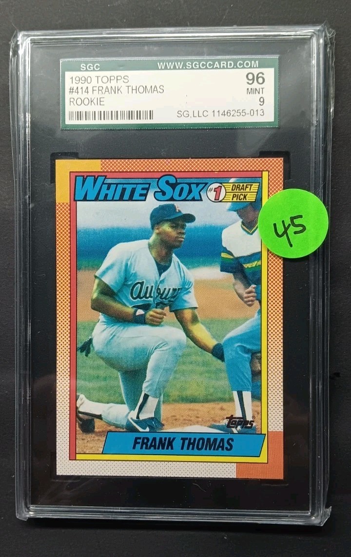 1990 Topps Frank Thomas SGC 9 MINT Rookie Card - Auburn / White Sox - HOF