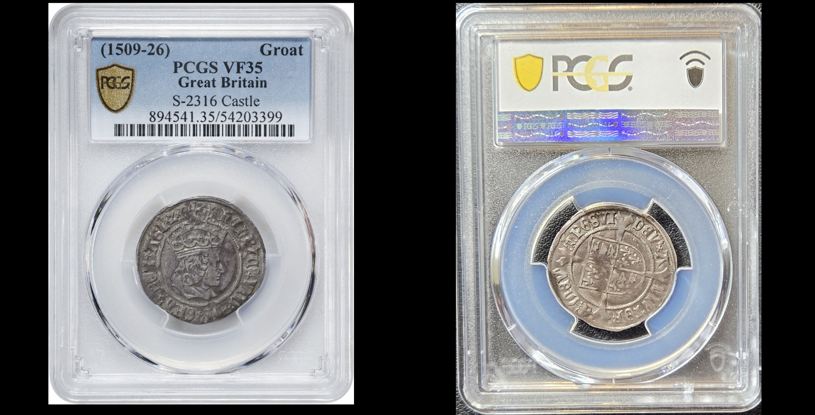Henry VIII Hammered Silver Groat 1509-26 First Coinage mm Castle S.2316 PCGS VF3