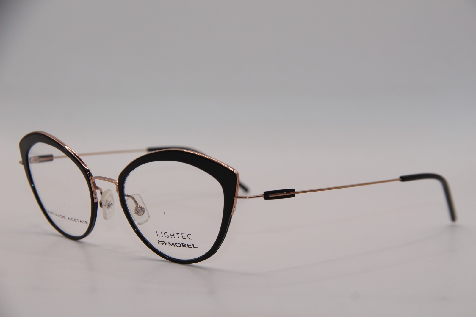 NEW MOREL LIGHTEC 30184L NP 08 BLACK GOLD AUTHENTIC EYEGLASSES 51-19 K1