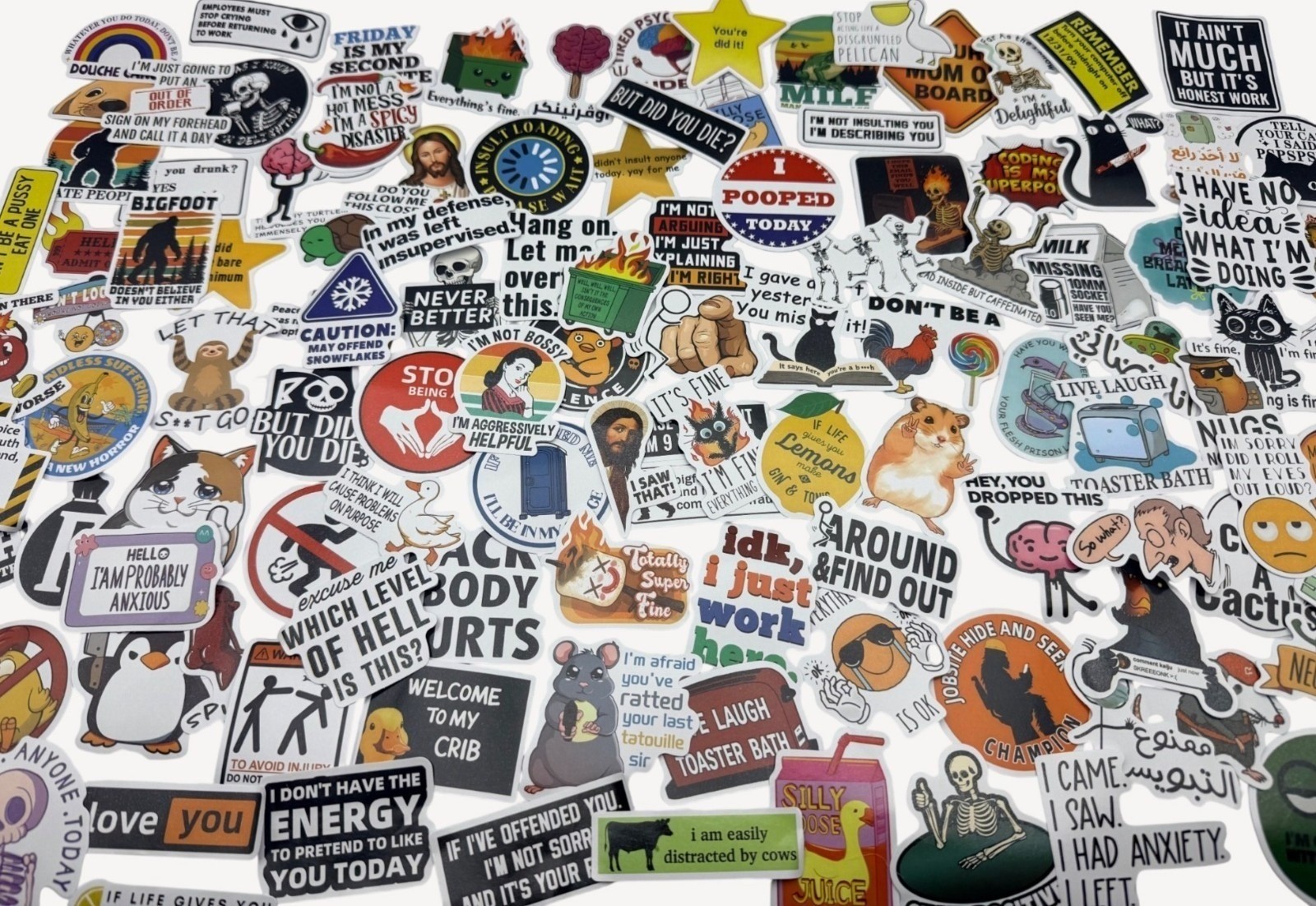 NEW Funny Stickers 15 Pcs Humor Savage Snarky Sassy Meme Laptop Water Bottle
