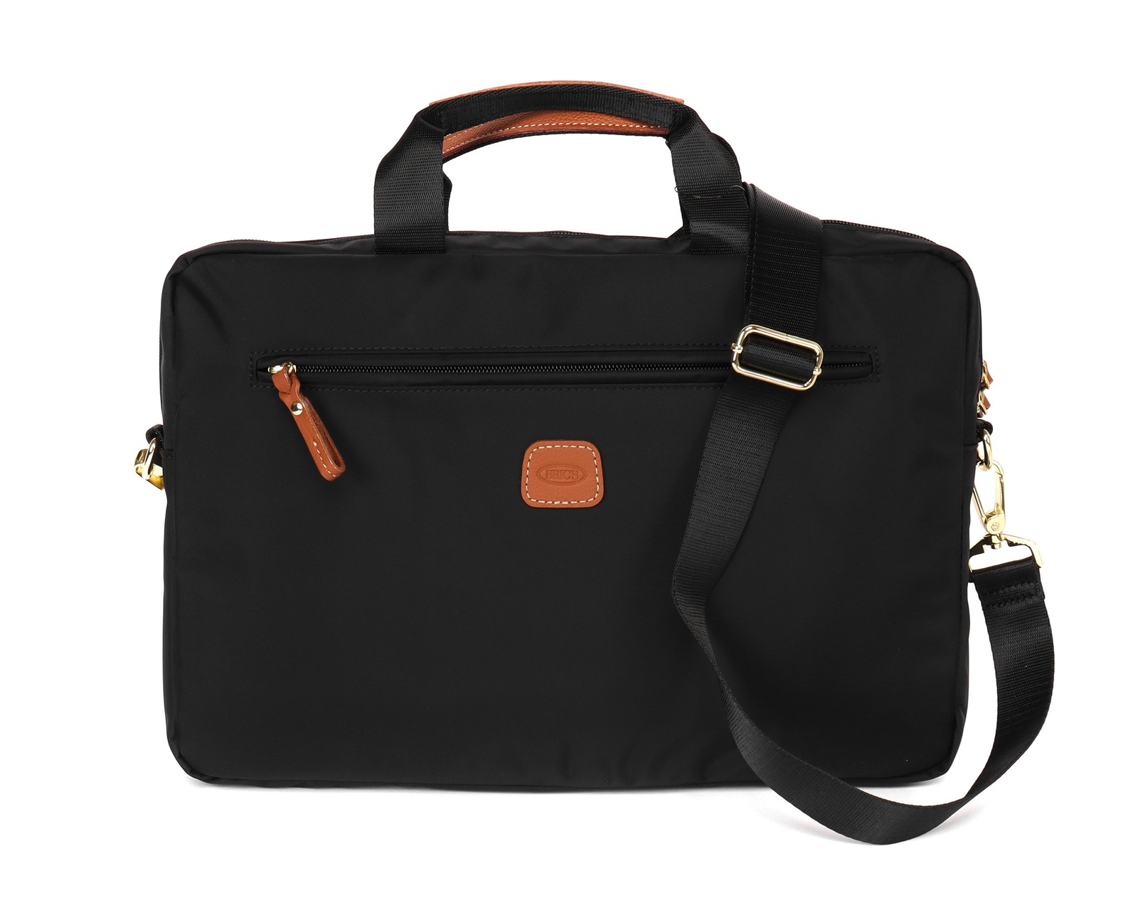 NWT BRIC\'S BRIEFCASE bag nylon black laptop shoulder belt Unisex