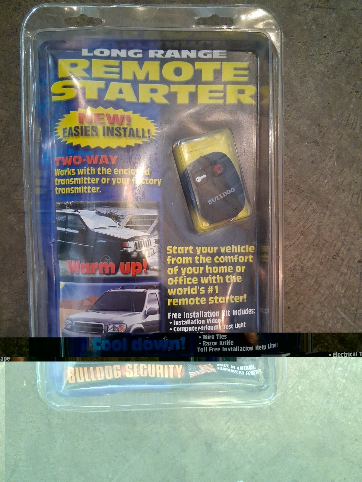 BULLDOG SECURITY Long Extended 800\' Range REMOTE STARTER New In Box Made In USA. BULLDOG SECURITY Long Extended 800\' Range REMOTE STARTER New In Box Made In USA.