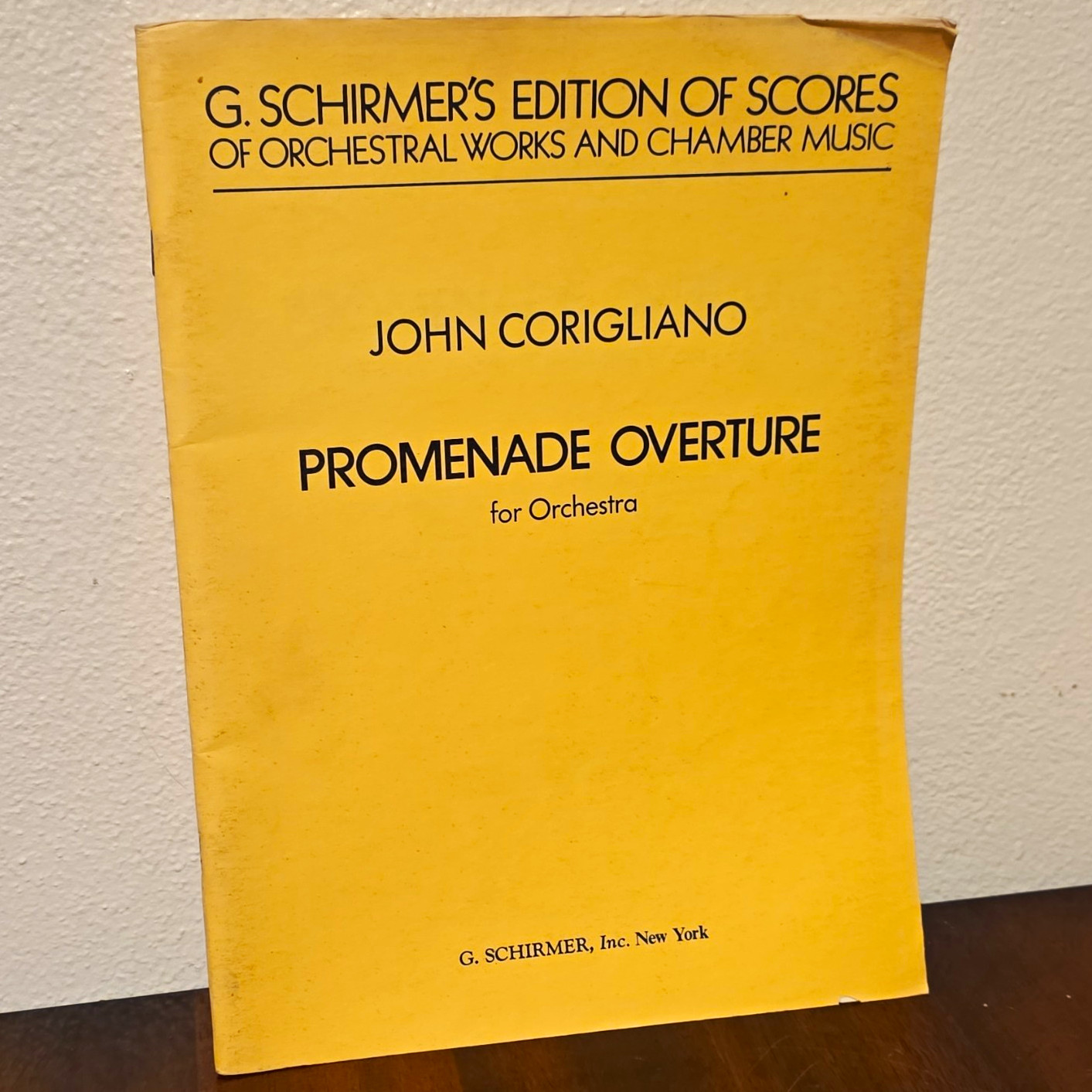 G. Schirmer John Corigliano Promenade Overture Full Score Orchestra HL50480020