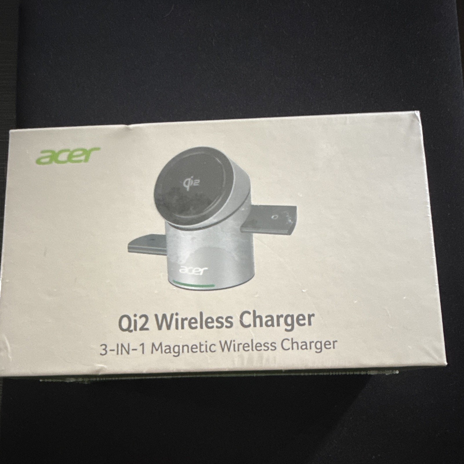 Acer Qi2 3-in-1 Magnetic Rotating Wireless Charger USB-C SL-S2 Silver