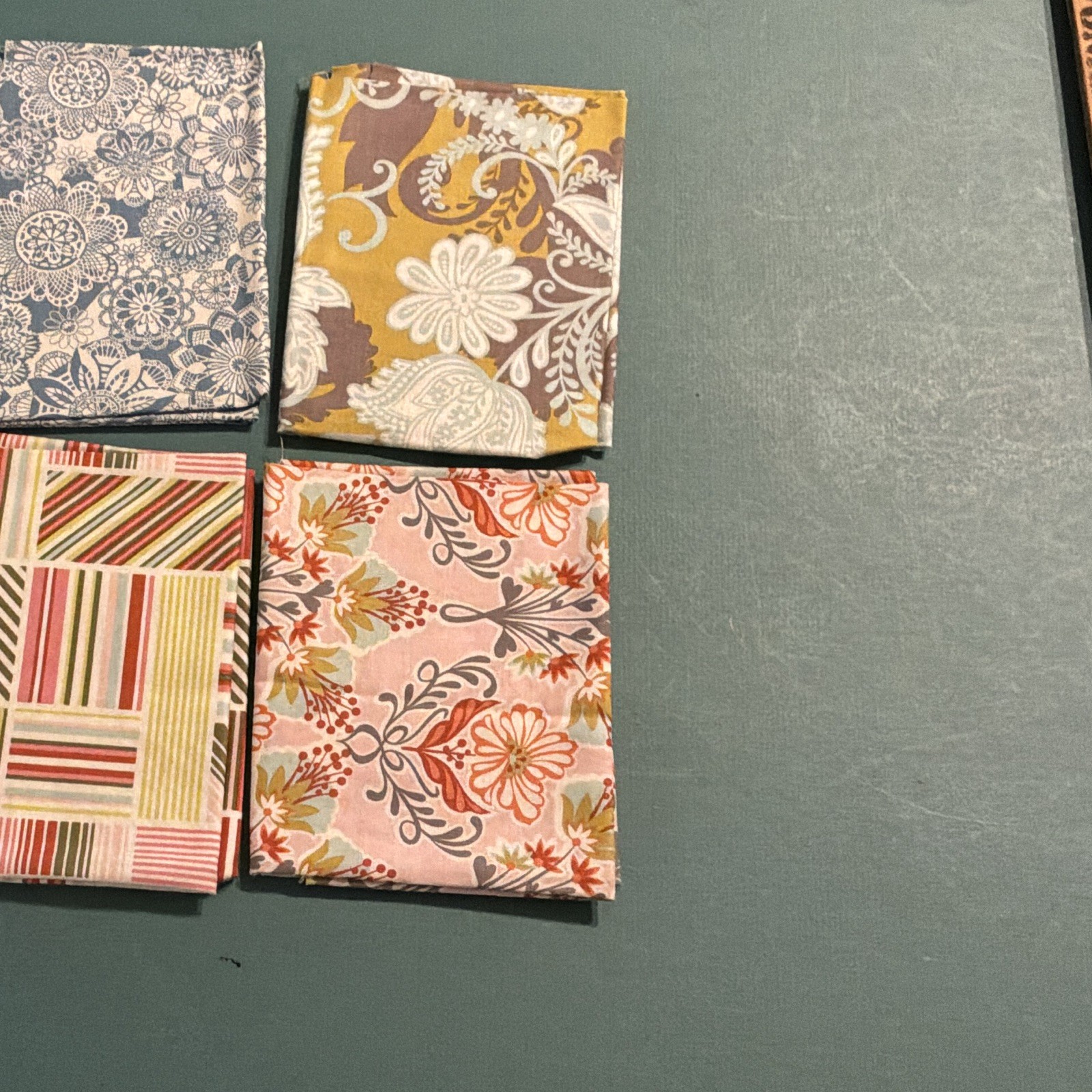 Cotton floral fat quarters fabric bundle 6 pcs multicolor 18\