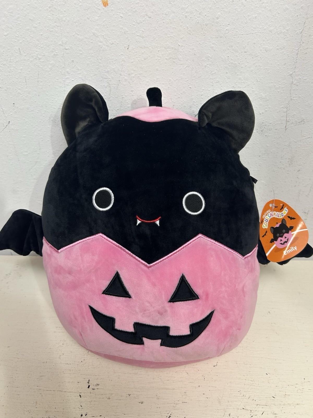 Squishmallows Emily the Bat in Pink Pumpkin Jack-O-Lantern 12 Squishmallows Emily the Bat in Pink Pumpkin Jack-O-Lantern 12