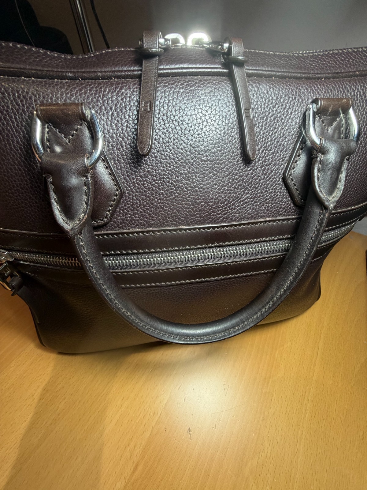 Dunhill Boston Series Document Case – Burgundy Grain Leather 