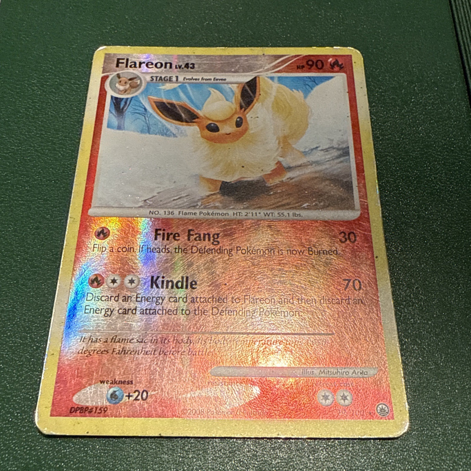 Flareon #19/100 [Reverse Holo] Pokemon Majestic Dawn
