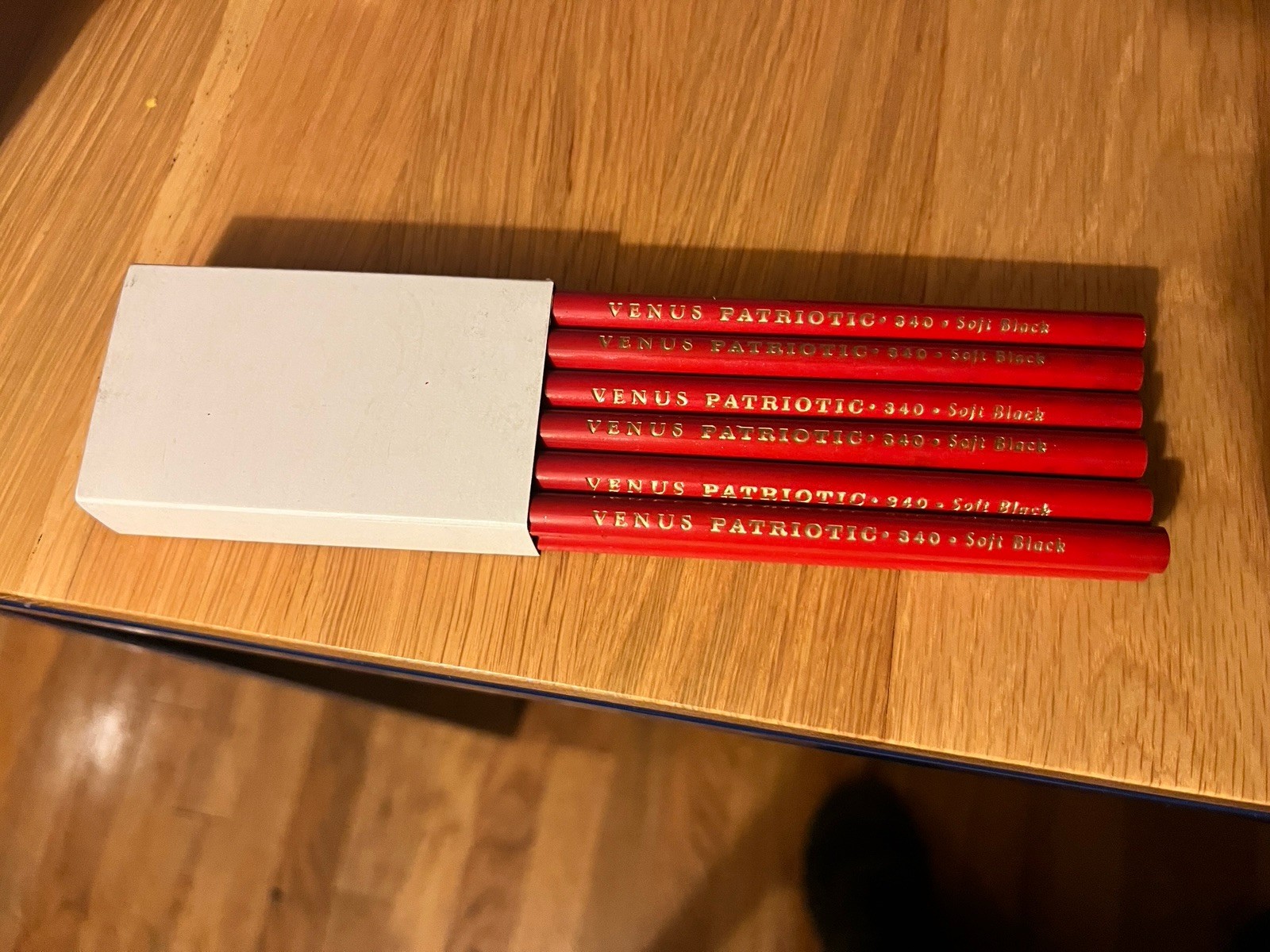 Venus Patriotic 340 Standard Wooden Pencils, Soft Black, Red (Bundle of 12)