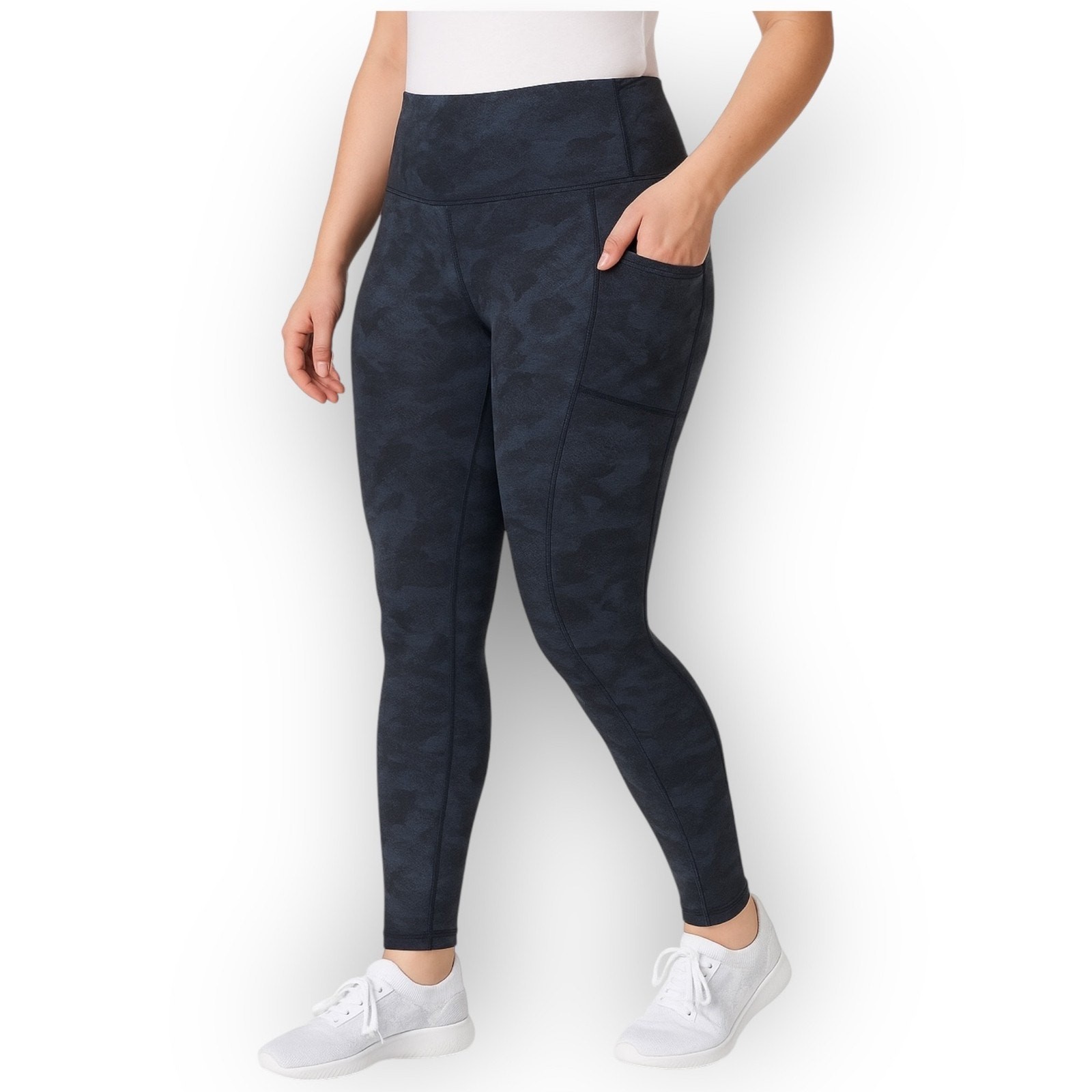 NWT Mondetta High Waisted Leggings – Size Medium – Sargasso Sea Combo