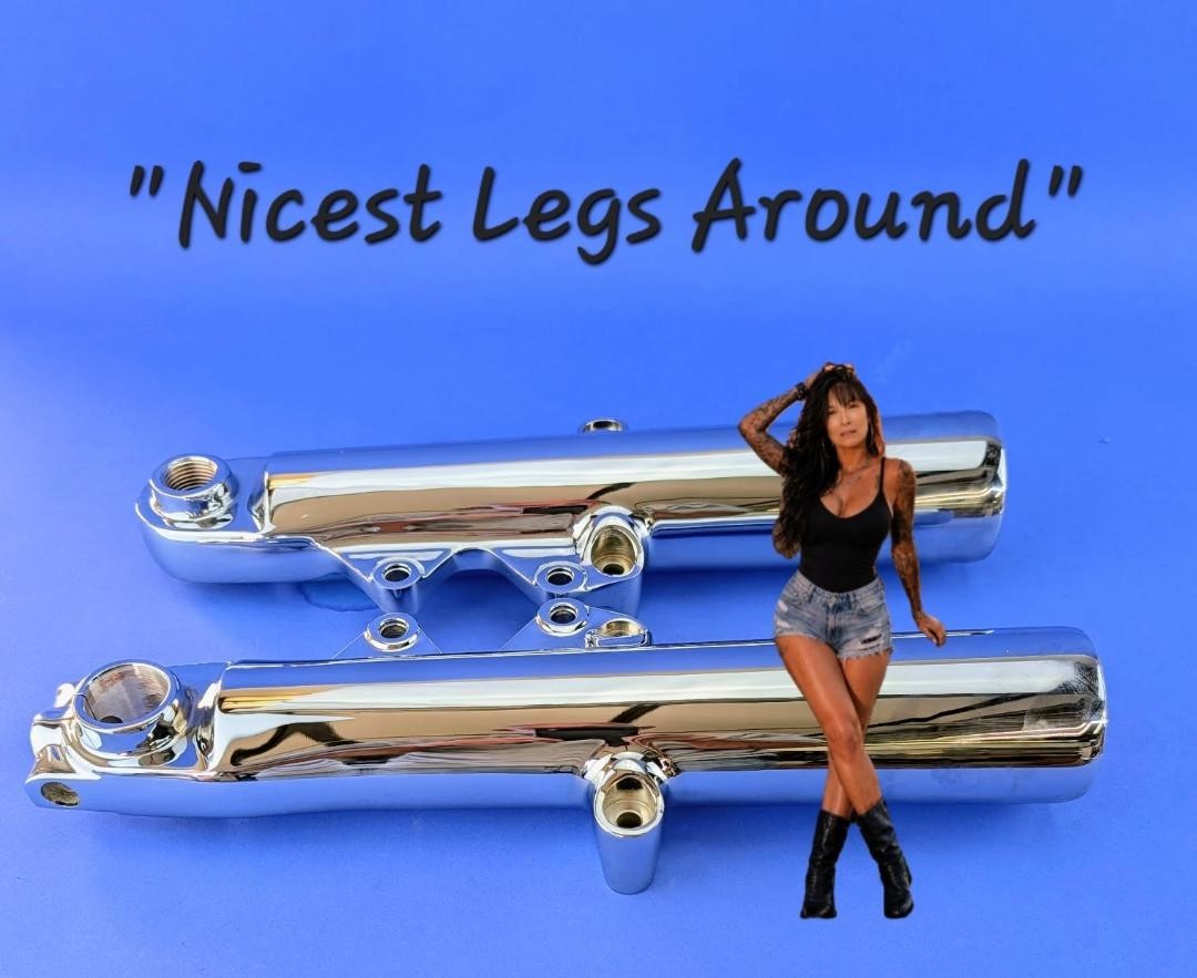 HARLEY 2024-2026 CHROME STREET GLIDE ROAD GLIDE  FORK LEG SLIDERS EXCHANGED