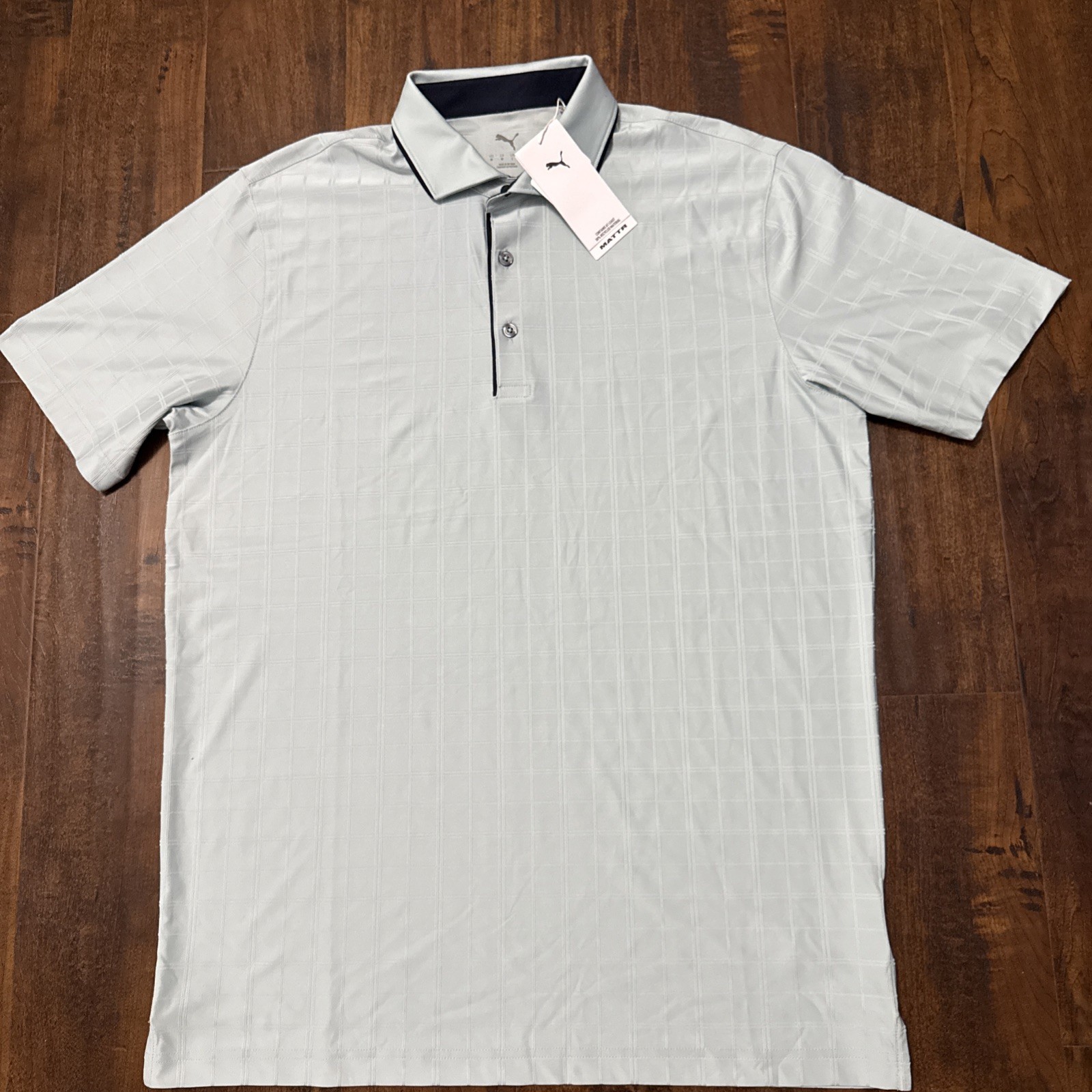 NWT Puma Mattr Check Polo Modern Mint Deep Navy 633487 05 Men’s Size Medium. A6 NWT Puma Mattr Check Polo Modern Mint Deep Navy 633487 05 Men’s Size Medium. A6