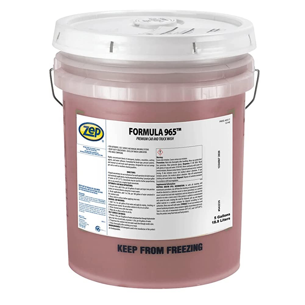 Zep Formula 965 Premium Car and Truck Wash - 5 Gallon Pail - 51733 - Prevents Zep Formula 965 Premium Car and Truck Wash - 5 Gallon Pail - 51733 - Prevents