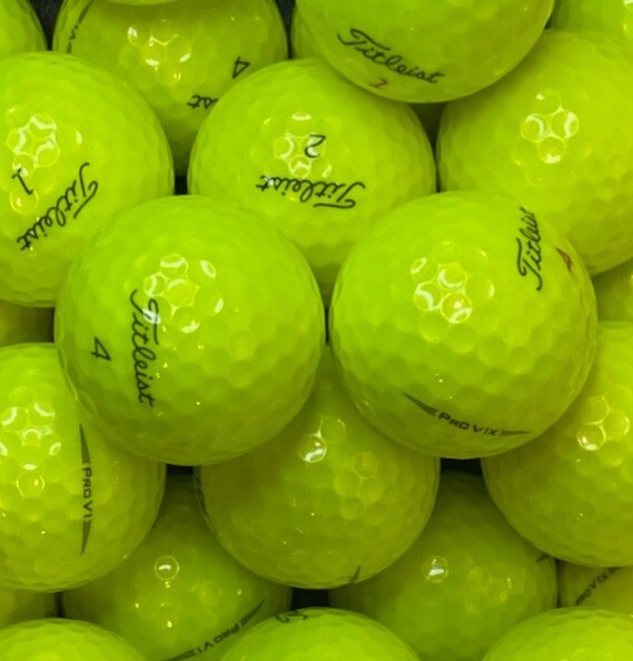 36 Titleist Pro V1 / V1x 5A Mint Condition Used Yellow Golf Balls AAAAA