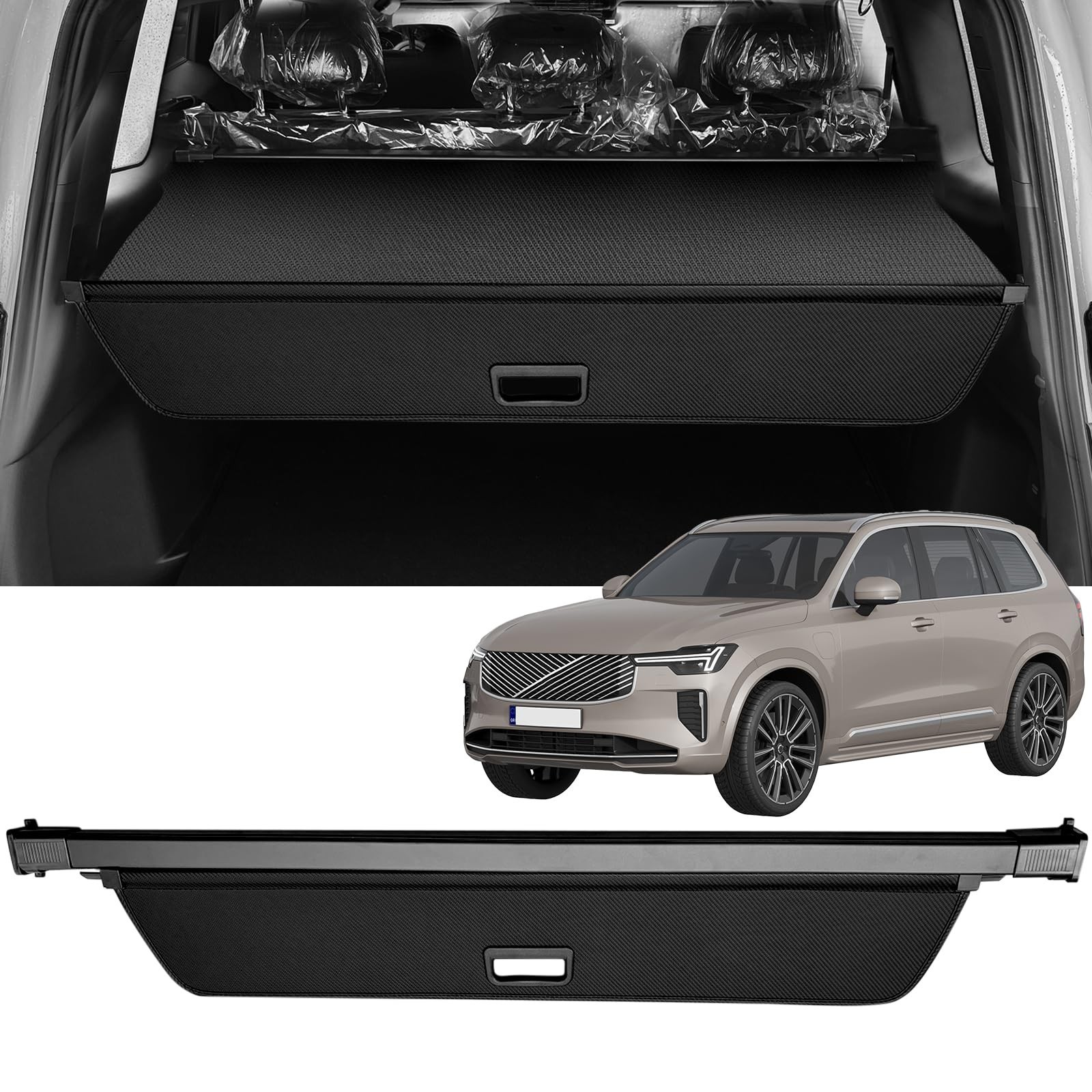 AUXKO Retractable Cargo Cover Privacy Shade for Volvo XC90 2016-2026