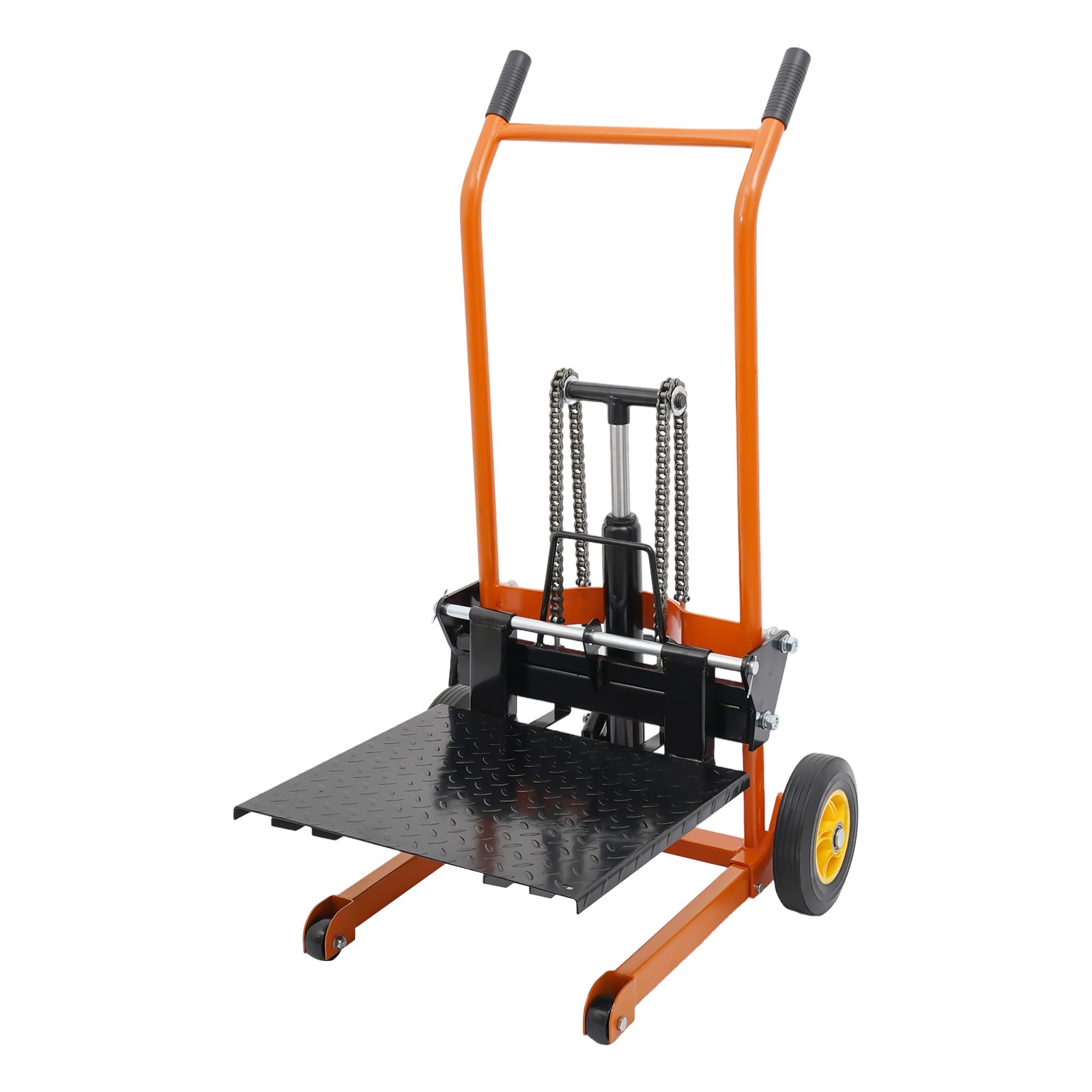577lbs Hydraulic Material Lift Winch Stacker Adjustable Hight Pallet Dolly Lift
