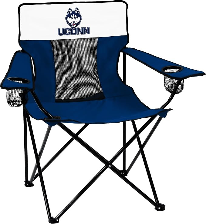 Logo Brands NCAA UConn Huskies Elite Portable Chair Logo Brands NCAA UConn Huskies Elite Portable Chair