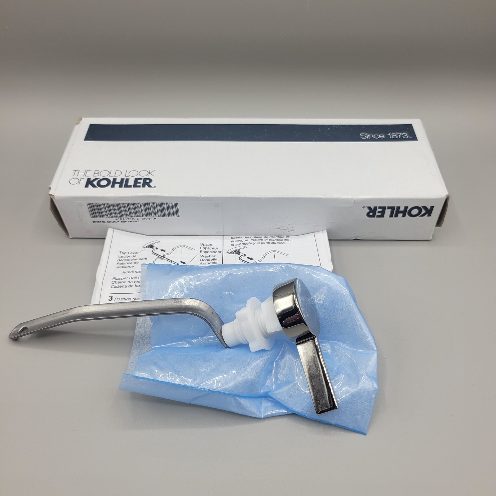 Kohler K-21710-L-SN Reach Left Hand Trip Lever Polished Nickel New Open Box 